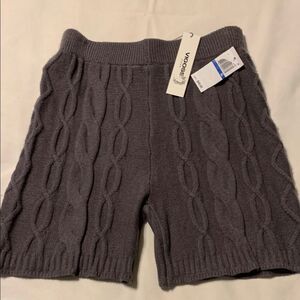 Vigoss Gray Cable Knit Women Shorts